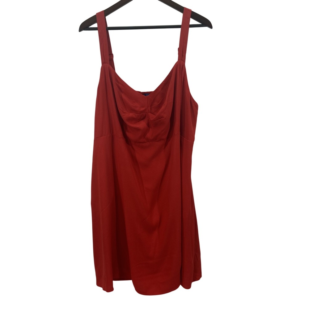 Old Navy Women 2X Dress Red Fit & Flair Crepe Mini Pockets New with Tags